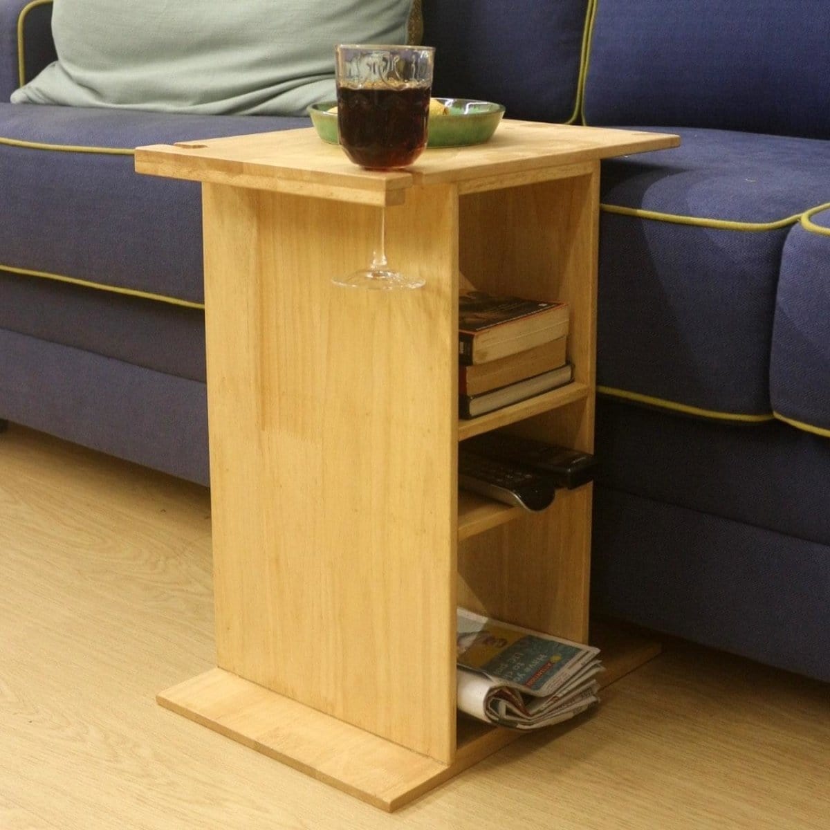 Barish Sofa Table Centre Stand (With Space for your Wine Glass) Best Home Decor Handcrafted