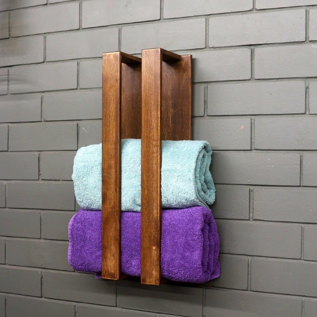 Barish Towel Holder Walnut BH0100WT Best Home Decor Handcrafted