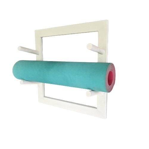 Barish Yoga Mat Holder Wall Mounted Simple WHITE BH0158WE Best Home Decor Handcrafted