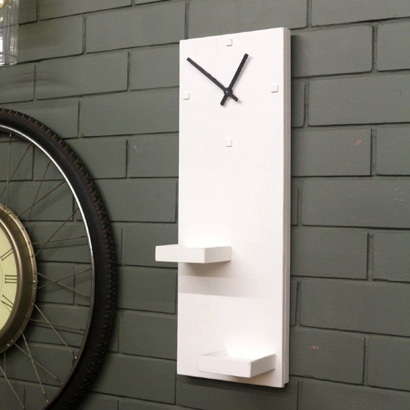 Wall Clock With Planter Space - Barish