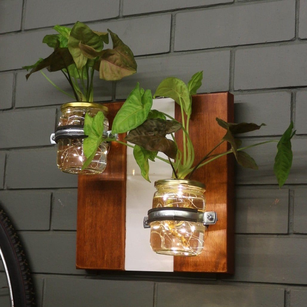 Wall Mounted Planter-Set of 2 Jars - Barish